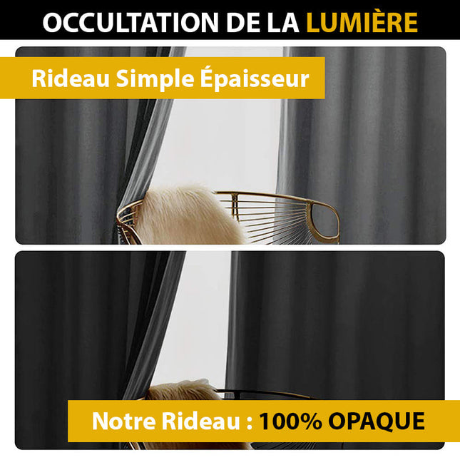 Ciemnoszara zasłona zaciemniająca z welwetu