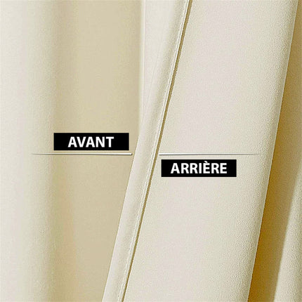 Aksamitna zasłona izolacyjna w kolorze ivory