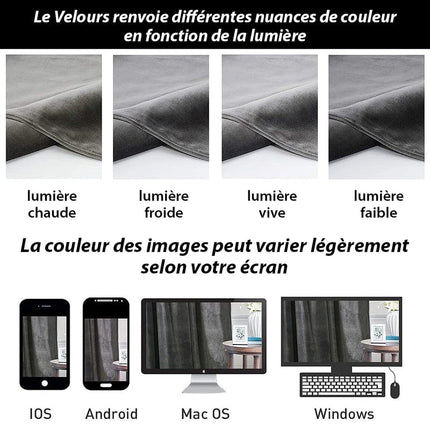 Ciemnoszara zasłona termiczna z weluru