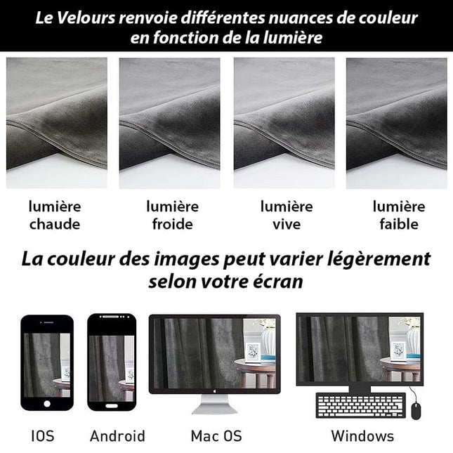 Ciemnoszara zasłona termiczna z weluru