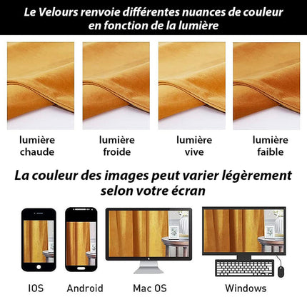 Aksamitna zasłona termiczna w kolorze złotym