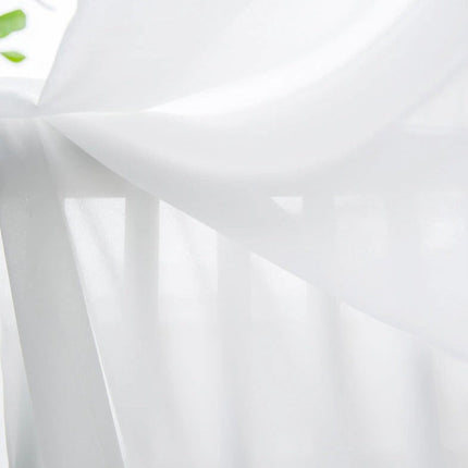 Gładka biała firana z woalu