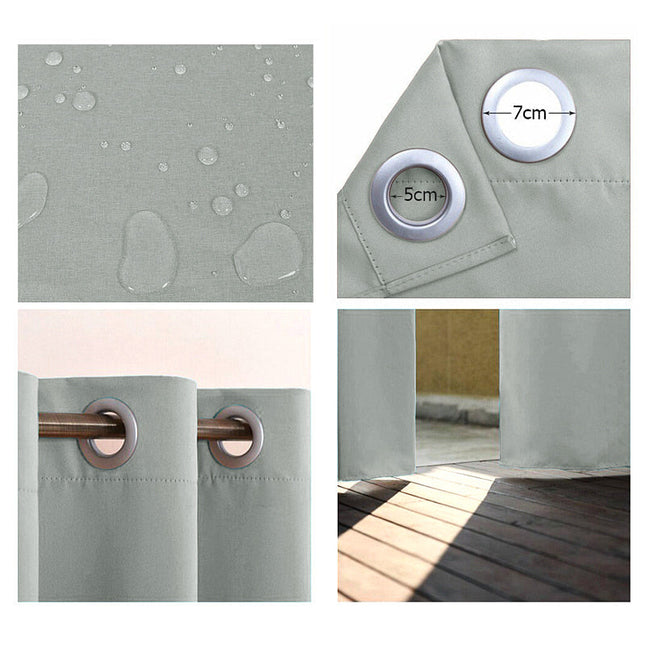 Jasnoszara zasłona ogrodowa wodoodporna