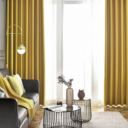 Zasłona zaciemniająca w kolorze ochry